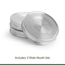 Ball Jar Stainless Steel One-Piece Mason Jar Lids, Wide Mouth, 3 Pack, 1 CT