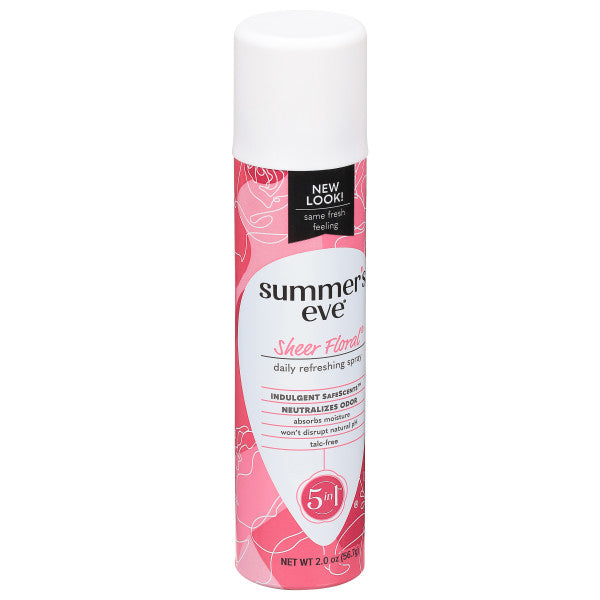 Summer's Eve Sheer Floral Daily Refreshing Feminine Spray, pH balanced, 2 oz