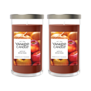 Yankee Candle Medium Pillar Scented Candle, Apple Pumpkin, 14.25 oz, 2-Pack