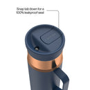 Contigo SnapSeal Vacuum-Insulated Stainless Steel Travel Mug with Handle, Abyss Bronze, 20 Ounce