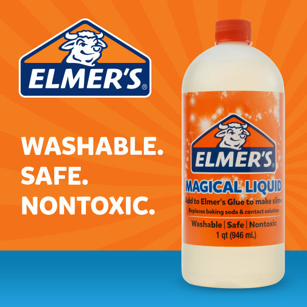 Elmer's Slime Kit Combo – 1 Quart White Washable School Glue & 1 Quart Magical Liquid Slime Activator, Ideal for DIY Slime Making