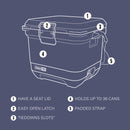 Coleman Pro 25-Quart Hard Cooler, Neptune, 1 CT