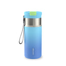 Contigo Kids DualSip Compact Leakproof Insulated Water Bottle with 2-Way Lid and Carry Strap, Glacial Blink, 16 Ounce (2 Pack)