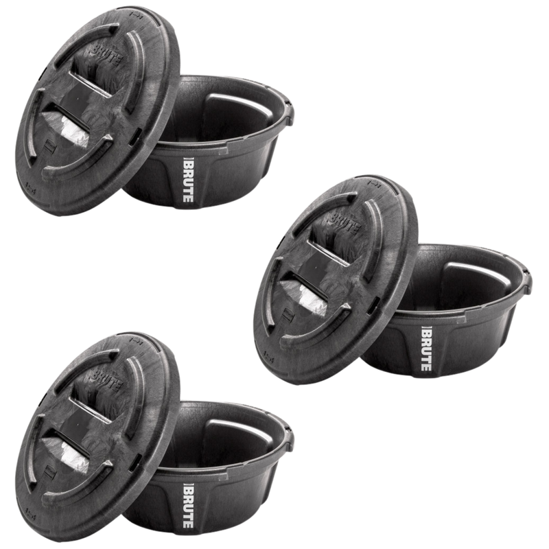 BRUTE Mutli-Purpose Feed Container, 6 Gallon, Pack of 3