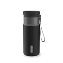 Contigo SnapSeal Stainless Steel Leakproof Water Bottle with Carry Strap, Licorice Gunmetal, 16 Ounce