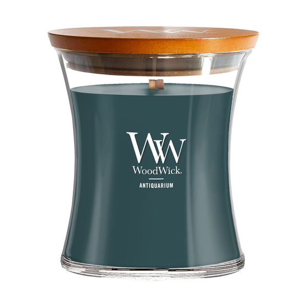 WoodWick Medium Hourglass Scented Candle, Crackles as it Burns, Antiquarium, 9.7oz