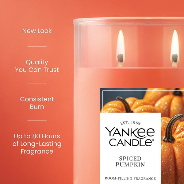 Yankee Candle Large Tumbler Scented Candle, Spiced Pumpkin, 20 oz