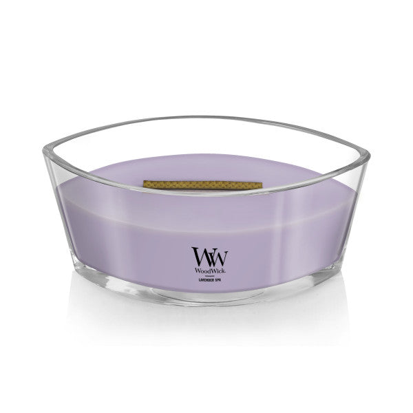 WoodWick Scented Ellipse Candle, Crackles as it Burns, Lavender Spa, 16oz