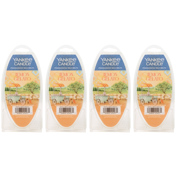 Yankee Candle Lemon Gelato Fragranced Hello Italy Wax melt (Pack of 4)
