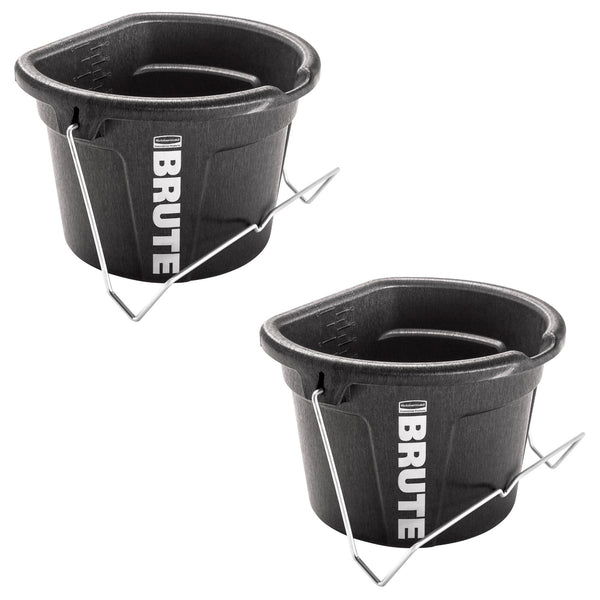 BRUTE 3-in-1 Flat Back Bucket, 5 Gallon, Pack of 2