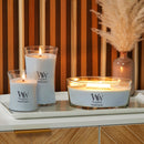 WoodWick Medium Hourglass Scented Candle, Crackles as it Burns, Sagewood & Seagrass, 9.7oz