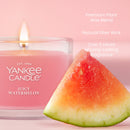 Yankee Candle Signature Votive Mini Candle Jar, Juicy Watermelon, Natural Soy Wax Blend Candle with Natural Fiber Wick, 1.3 OZ Glass Jar (Pack of 12)