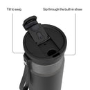 Contigo DualSip Leakproof Insulated Water Bottle with Straw, Licorice Gunmetal, 24 Ounce