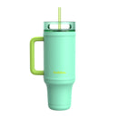 bubba Stainless Steel Insulated Tumbler with Handle and Straw, Tropical Eclipse, 40 Ounce