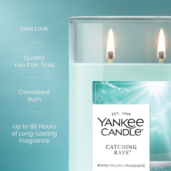 Yankee Candle Large Tumbler Scented Candle, Catching Rays, 20 oz