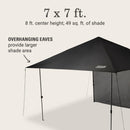 Coleman OASIS Lite 7 x 7 Canopy with Sun Wall, Black