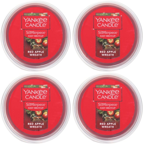 Yankee Candle Red Apple Wreath Scenterpiece Easy MeltCup (Pack of 4)