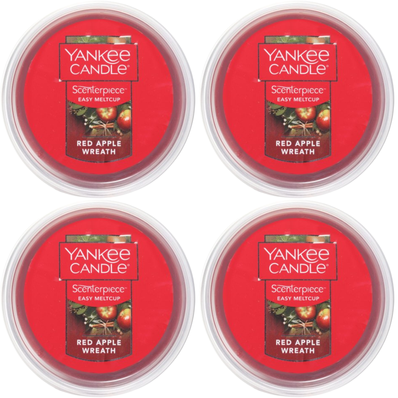 Yankee Candle Red Apple Wreath Scenterpiece Easy MeltCup (Pack of 4)