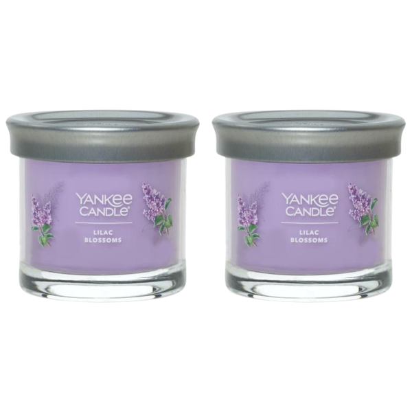 Yankee Candle Small Tumbler Scented Single Wick Jar Candle, Lilac Blossoms, Over 20 Hours of Burn Time, 4.3 Ounce (Pack of 2)