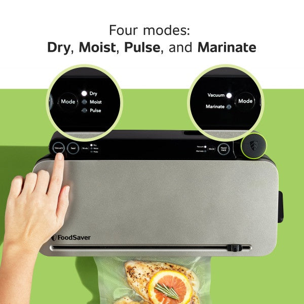 FoodSaver VS3130 Multi-Use Vacuum Sealing & Food Preservation System, Stainless Steel, with FoodSaver Bags, Rolls, and Bonus Items