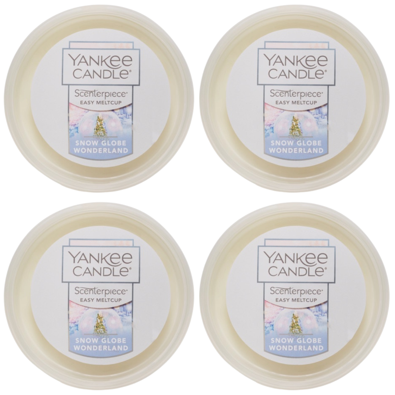 Yankee Candle Snow Globe Wonderland Scenterpiece Easy MeltCup (Pack of 4)