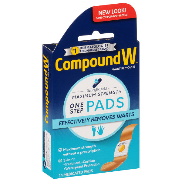 Compound W Maximum Strength, One Step Pads 14 ea, 14 ct