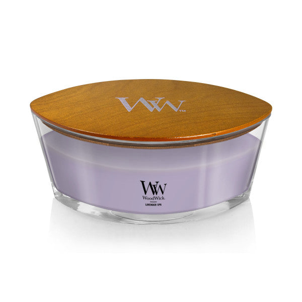 WoodWick Scented Ellipse Candle, Crackles as it Burns, Lavender Spa, 16oz