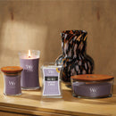 WoodWick Scented Ellipse Candle, Crackles as it Burns, Amethyst & Amber, 16oz