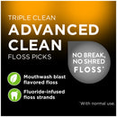 Dentek Floss Picks Triple Clean Floss Picks, Fresh Mint, 75 ct