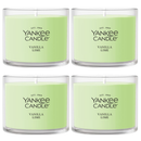 Yankee Candle Signature Votive Mini Candle Jar, Vanilla Lime, Natural Soy Wax Blend Candle with Natural Fiber Wick, 1.3 OZ Glass Jar (Pack of 4)