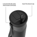 Contigo SnapSeal Vacuum-Insulated Stainless Steel Travel Mug, Licorice Gunmetal, 24 Ounce