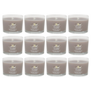 Yankee Candle Signature Votive Mini Candle Jar, Smoked Vanilla & Cashmere Scent, Natural Soy Wax Blend Candle with Natural Fiber Wick, 1.3 OZ Glass Jar (Pack of 12)