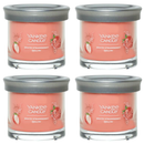 Yankee Candle Small Tumbler Scented Single Wick Jar Candle, White Strawberry Bellini, Over 20 Hours of Burn Time, 4.3 Ounce (Pack of 4)