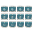 Yankee Candle Signature Votive Mini Candle Jar, Winter Night Stars Scent, Natural Soy Wax Blend Candle with Natural Fiber Wick, 1.3 OZ Glass Jar (Pack of 12)