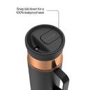 Contigo SnapSeal Vacuum-Insulated Stainless Steel Travel Mug with Handle, Licorice Bronze, 20 Ounce