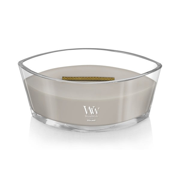 WoodWick Scented Ellipse Candle, Crackles as it Burns, Wood Smoke, 16oz