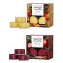 Yankee Candle Scented Tea Light Candles, Autumn Doorstep (Autumn Wreath & Red Apple Wreath), 0.44 OZ, 12-Count, Pack of 2 (24 Total Candles)
