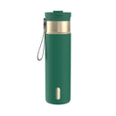 Contigo DualSip Leakproof Insulated Water Bottle with Carry Strap and 2-Way Lid, Dark Emerald Champagne, 24 Ounce