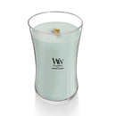 WoodWick Large Hourglass Scented Candle, Crackles as it Burns, Sagewood & Seagrass, 21oz