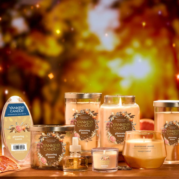 Yankee Candle Glistening Leaves Fragranced Wax Melts, 6 Wax Spheres per Package, Pack of 4 (24 Cubes Total)