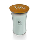 WoodWick Large Hourglass Scented Candle, Crackles as it Burns, Sagewood & Seagrass, 21oz