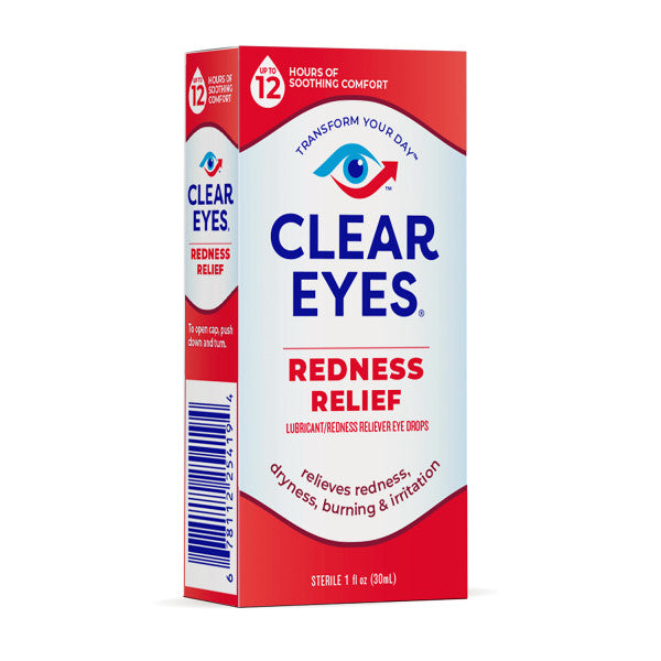 Clear Eyes Redness Eye Relief Lubricant Eye Drops, 1.0 fl oz