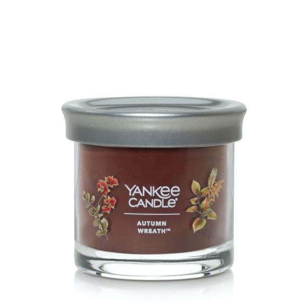 Yankee Candle Small Tumbler Scented Single Wick Jar Candle, Autumn Wreath, Over 20 Hours of Burn Time, 4.3 Ounce (Pack of 4)