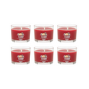 Yankee Candle Signature Votive Mini Candle Jar, Holiday Zest Scent, Natural Soy Wax Blend Candle with Natural Fiber Wick, 1.3 OZ Glass Jar (Pack of 6)