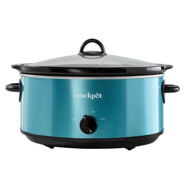 Crockpot Manual 7-Quart Slow Cooker, Turquoise