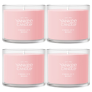 Yankee Candle Signature Votive Mini Candle Jar, Fresh Cut Roses, Natural Soy Wax Blend Candle with Natural Fiber Wick, 1.3 OZ Glass Jar (Pack of 4)