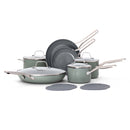Calphalon Ceramic Nonstick 12-Piece Cookware Set, Silver Ash, 1 CT