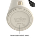 Contigo DualSip Leakproof Insulated Water Bottle with Straw, Oatmilk Champagne, 24 Ounce