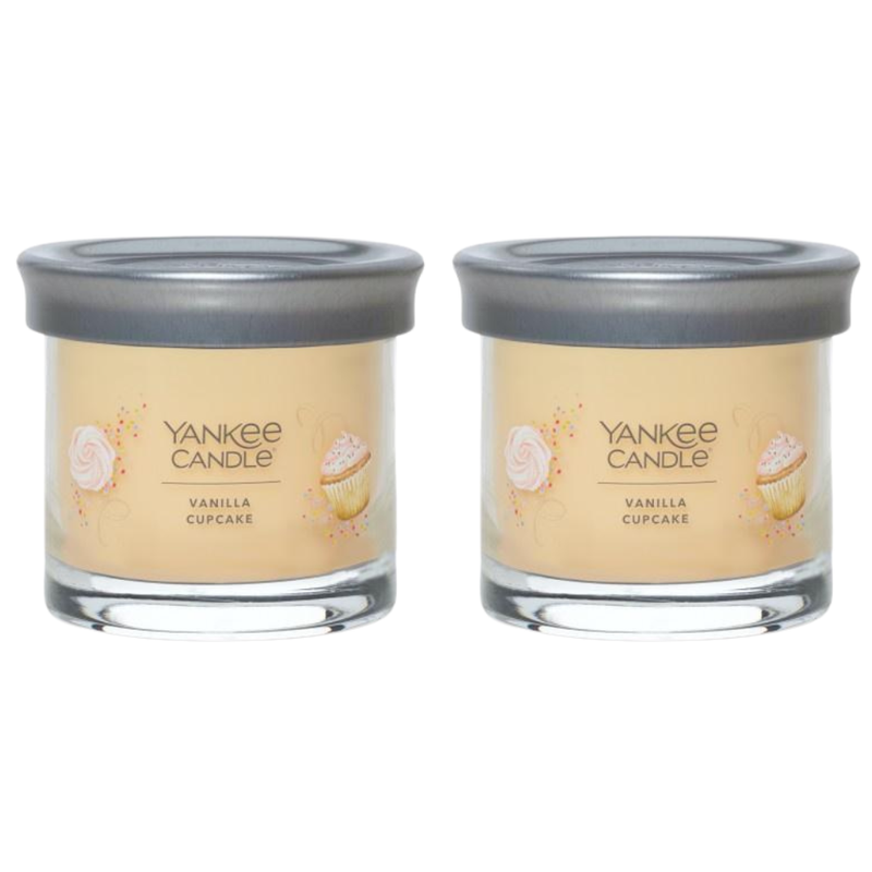 Yankee Candle Small Tumbler Scented Single Wick Jar Candle, Vanilla Cupcake, Over 20 Hours of Burn Time, 4.3 Ounce (Pack of 2)