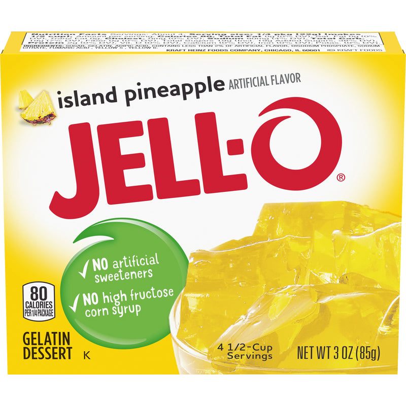 Jell-O Gelatin Dessert Island Pineapple, 3 OZ